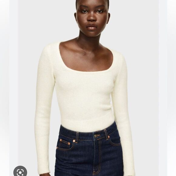 Mango Square neck sweater - Picture 1 of 7